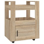 Kuhinjska kolica boja hrasta 60 x 45 x 80 cm konstruirano drvo sonoma hrast