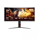 AOC CU34G4Z monitor, MVA/VA, 34", 21:9, 240Hz, HDMI, Display port, USB