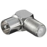 Adapter GOOBAY, F konektor (Ž) na antenski (M), kutni