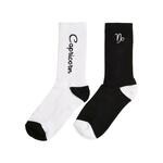 Zodiac Socks 2-Pack Black/White Capricorn crna