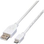 Value USB kabel USB 2.0 USB-A utikač, USB-Micro-B utikač 1.80 m bijela sa zaštitom 11.99.8752