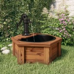 vidaXL Vodena fontana s crpkom 57 x 57 x 53 cm od masivne jelovine