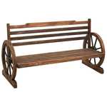 vidaXL Vrtna klupa 142 cm od masivne jelovine