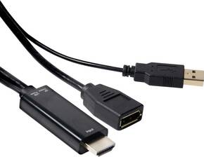 CLUB3D HDMI DisplayPort transformator Crno 10cm CAC-2330