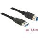 Delock USB kabel USB 3.2 gen. 1 (USB 3.0) USB-A utikač, USB-B utikač 1.50 m crna pozlaćeni kontakti