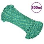 vidaXL Brodski konop zeleni 3 mm 500 m od polipropilena