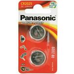 Panasonic CR2025 baterija, Lithium Coin, 165mAh, 3V, 2 komada, oznaka modela CR-2025EL/2B