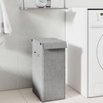 vidaXL Sklopiva košara za rublje siva 26x34,5x59,5 cm umjetno platno