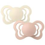 BIBS Couture dude (silikon)- Ivory/ Blush (vel.2)