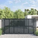 Vrtna vrata antracit 300 x 175 cm čelična