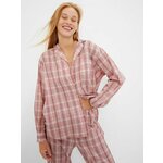 GAP Pyjama Checkered Coat - Women tamnocrvena, roze