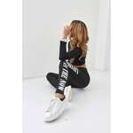 Black stretch leggings with a slogan siva