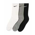 NIKE Sportske čarape siva melange / crna / bijela