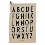 Bež pamučna kuhinjska krpa u setu od 2 kom Design Letters Alphabet, 40 x 60 cm