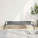 vidaXL Povišeni krevet za pse sivi 110x65x20 cm tekstil i čelik