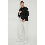 Pamučni donji dio trenirke New Balance za muškarce, boja: siva, glatki materijal, UP21500SAH-SAH