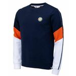 Muška sportski pulover Roland Garros Sweat Shirt Stripes - marine