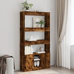 vidaXL Visoka komoda boja hrasta 92x33x180 cm konstruirano drvo
