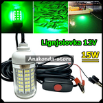 Svjetlo za Lignjolov 15W LED Zelena Potopna Lampa Ribolov na Lignje