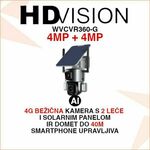 HDVISION 4G BATERIJSKA KAMERA S 2 LEĆE I SOLARNIM PANELOM WVCVR360-G