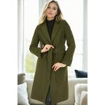 Z6628 DEWBERRY WOMEN'S COAT-KHAKI-1 kaki