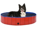 vidaXL Sklopivi bazen za pse crveni 160 x 30 cm PVC
