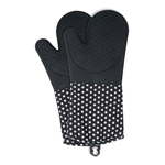 Set s 2 crne silikonske kuhinjske rukavice Wenkoo Oven