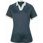 Callaway Womens Short Sleeve V-Placket Colourblock Polo Odyssey Grey L