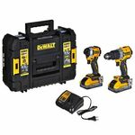 DCD805+DCF850 2x5.0Ah 18V Combo Set DEWALT