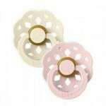 BIBS Boheme Natural Rubber Size 1: 0+ months duda Ivory / Blossom 2 kom