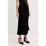 Suknja Victoria Beckham boja: crna, midi, ravna, 1225WSK006377A