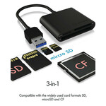 Icy Box IB-CR301-U3, SD, microSD, CF