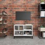 vidaXL TV ormarić s metalnim nogama bijeli 69,5 x 30 x 50 cm