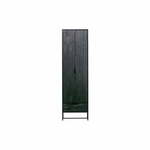 Crni ormar od čvrste jeseni 60x210 cm Silas – WOOOD