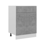vidaXL Donji ladičar boja betona 60 x 46 x 81,5 cm konstruirano drvo