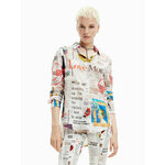 Desigual Košulja Newspaper 23SWCW24 Šarena Regular Fit