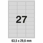 ETIKETE LASER 63,5X29,6MM POLYESTER PK20L ZWECKFORM SREBRNE