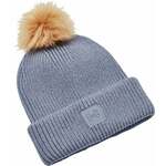 Under Armour Women's ColdGear Infrared Halftime Ribbed Pom Beanie Aurora Purple/Metallic Tin UNI