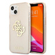 Guess GUHCP13SPCUGL4GGO Apple iPhone 13 mini gold hard case Glitter 4G Big Logo