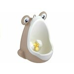 Lean Toys pisoar Mini Pisuar Frog Suction Pads Light Brown