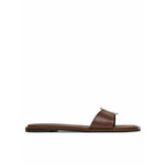 Calvin Klein Natikače Flat Slide W/Ck Hw Big - Lth HW0HW02482 Smeđa