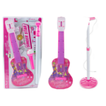 Dječja električna gitara s mikrofonom "Singer Star" - roza