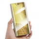 WEBHIDDENBRAND Onasi Clear View torbica za Samsung Galaxy A10 A105, zlatna