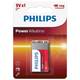 Baterija Philips Power Alkaline 9V D B1 6LR61P1B/10