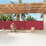 vidaXL Uvlačiva bočna tenda crvena 180 x 1200 cm