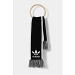 Šal adidas Originals boja: crna, s uzorkom, IY4105