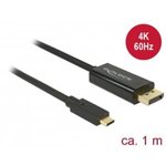 Kabel DELOCK, USB-C (M) na DP (M), DP Alt, 4k, 60 Hz, 1.0m