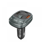 VENTION 3-Port USB (C + A + A) Car Charger with FM Transmitter (30W/18W/5W) crno