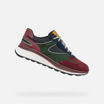 Burgundy men's sneakers Geox Spherica Actif X1 - Men's siva