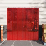 vidaXL Zavjesa za vrata crvena 200 mm x 1,6 mm 25 m PVC
